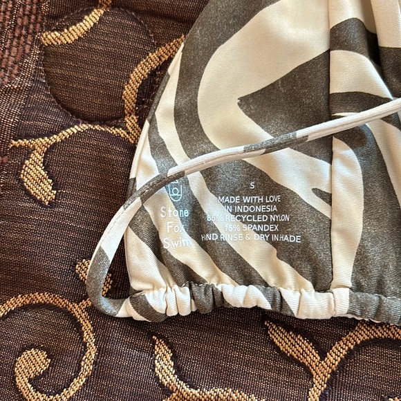 Stone Fox swim Tropez top and River bottom in Earth Zebra - Picture 3 of 3